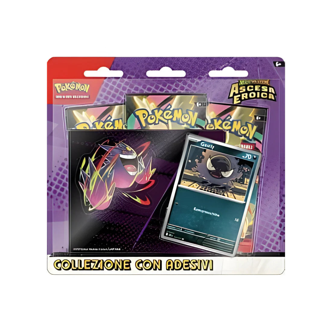 Blister 3 Buste Sticker Megaevoluzione Ascesa Eroica Gastly (ITA)