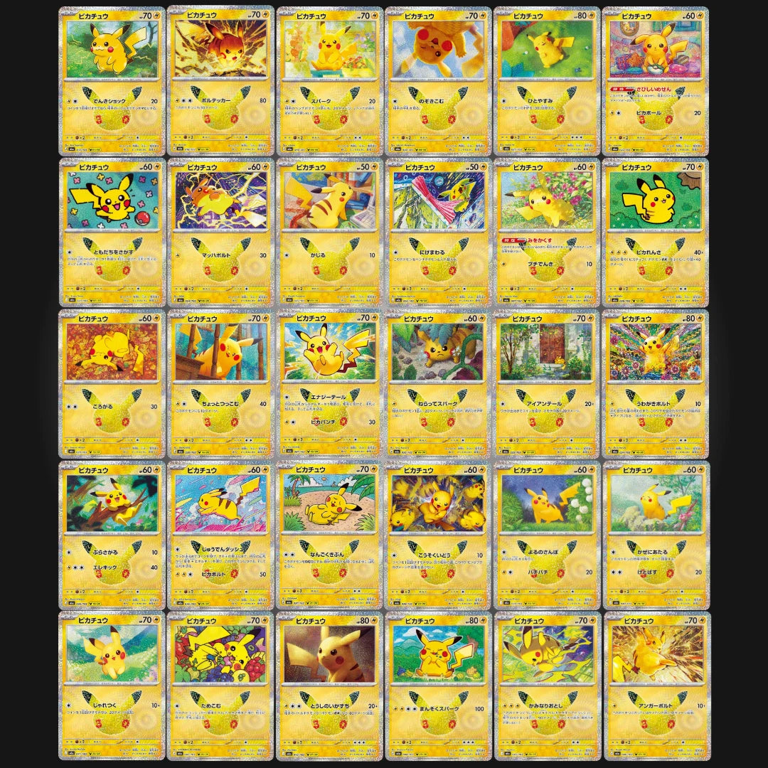 Set completo 30 Pikachu M6a