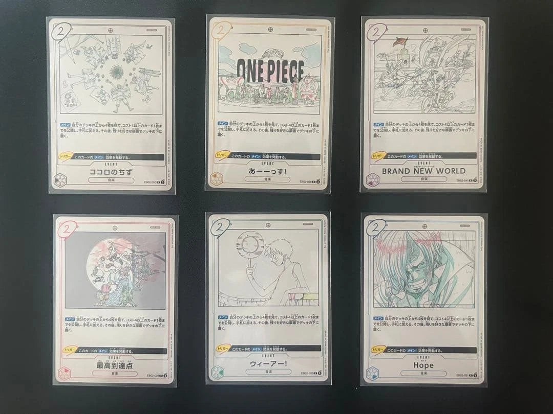 One Piece Anime 25th Collection Music Event Card Set 6 pezzi