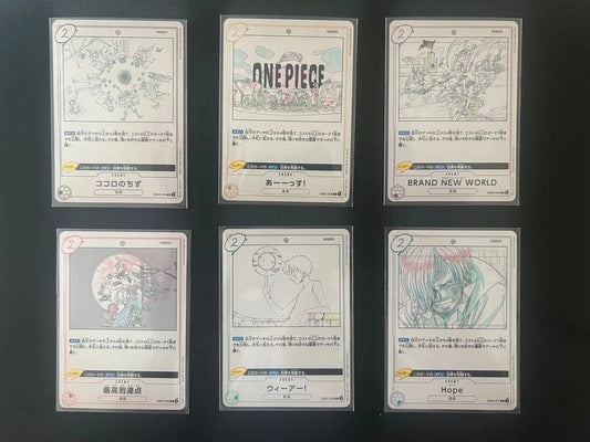 One Piece Anime 25th Collection Music Event Card Set 6 pezzi